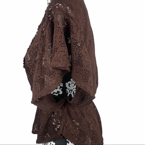 Knitted Peplum Brown Top - Picture 8 of 14